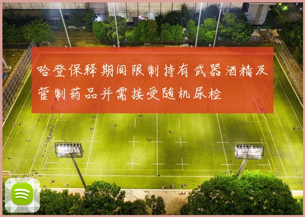 哈登保释期间限制持有武器酒精及管制药品并需接受随机尿检